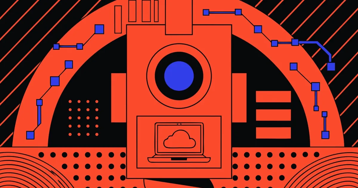 Abstract flat-vector editorial illustration for "Firebase Now Force-Enables App Check for New AI Logic Apps"