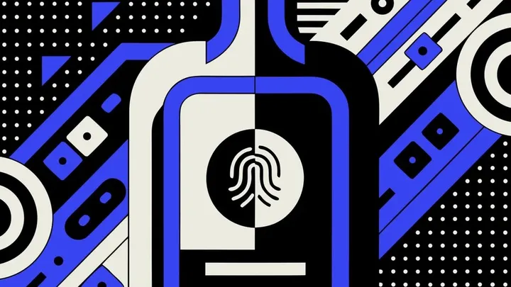 Abstract flat-vector editorial illustration for "Firebase Auth Emulator Now Mocks WebAuthn Passkeys"