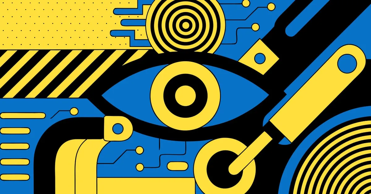 Abstract flat-vector editorial illustration for "Firebase Drops Imagen: Migrate to Gemini Images Now"