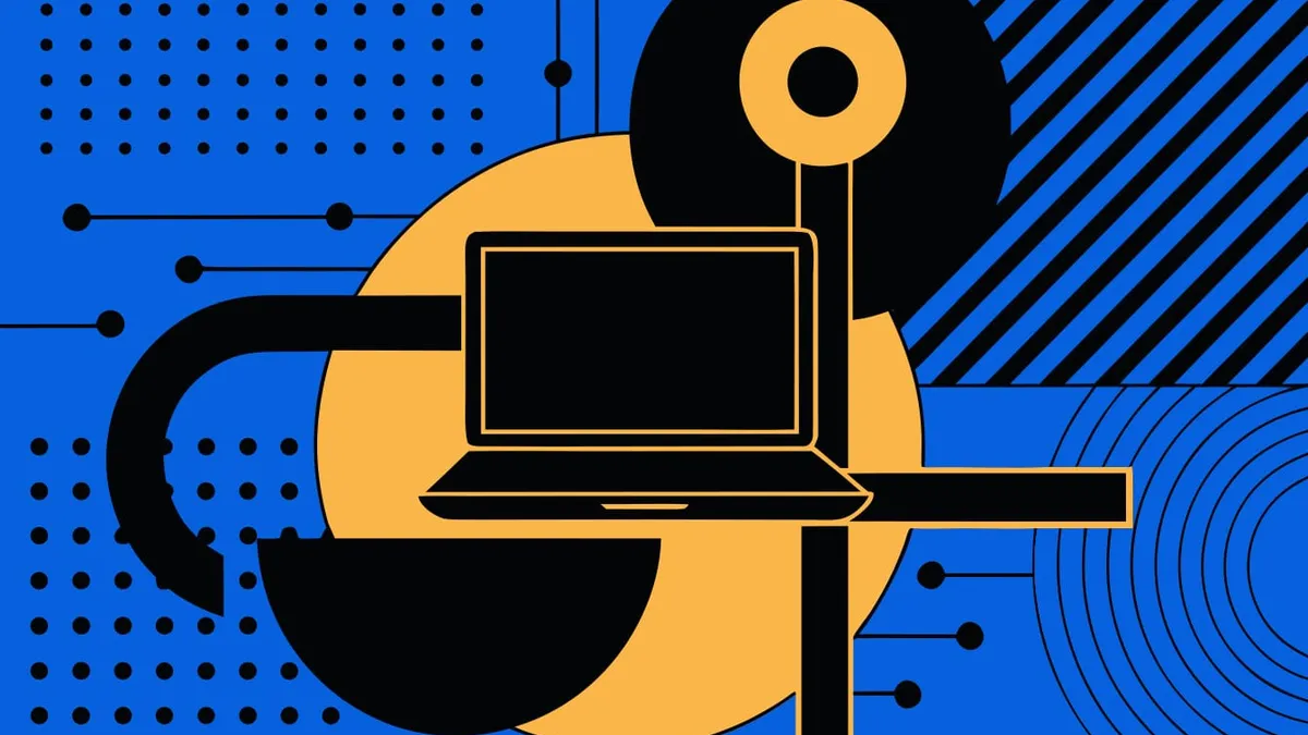 Abstract flat-vector editorial illustration for "Netlify Adds a Kill Switch for Runaway AI Agent Spend"