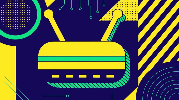 Abstract flat-vector editorial illustration for "Netlify Flags a Third Round of React Router Security Bugs"