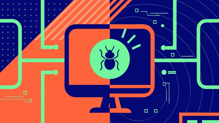 Abstract flat-vector editorial illustration for "Next.js Now Warns You a Patch Is Coming Before It Says Why"