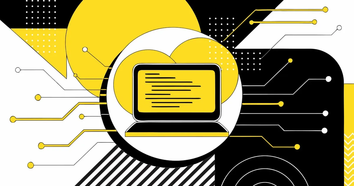 Abstract flat-vector editorial illustration for "Vercel Redacts Build-Log Secrets After Its April Breach"