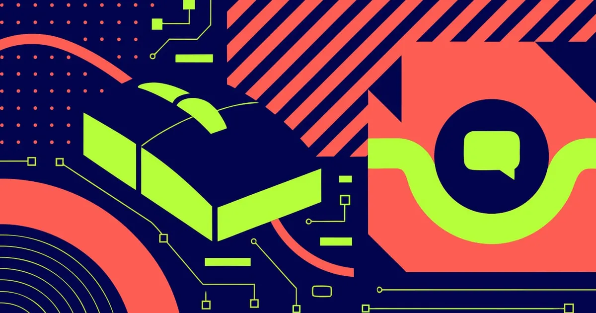 Abstract flat-vector editorial illustration for "Vercel Now Lets You Sign In With ChatGPT"