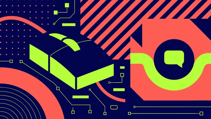 Abstract flat-vector editorial illustration for "Vercel Now Lets You Sign In With ChatGPT"